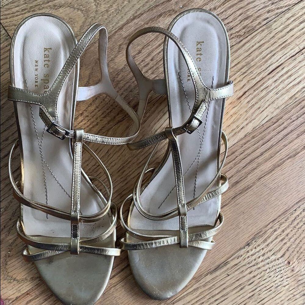 KATE SPADE NEWYORK GOLD‎ SANDALS SIZE 9 1/2